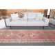 Vintage Turkish Hand-Knotted Wool Cotton Pink Runner Rug 92x364