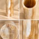 Vintage cylindrical vase in onyx – Veined natural stone