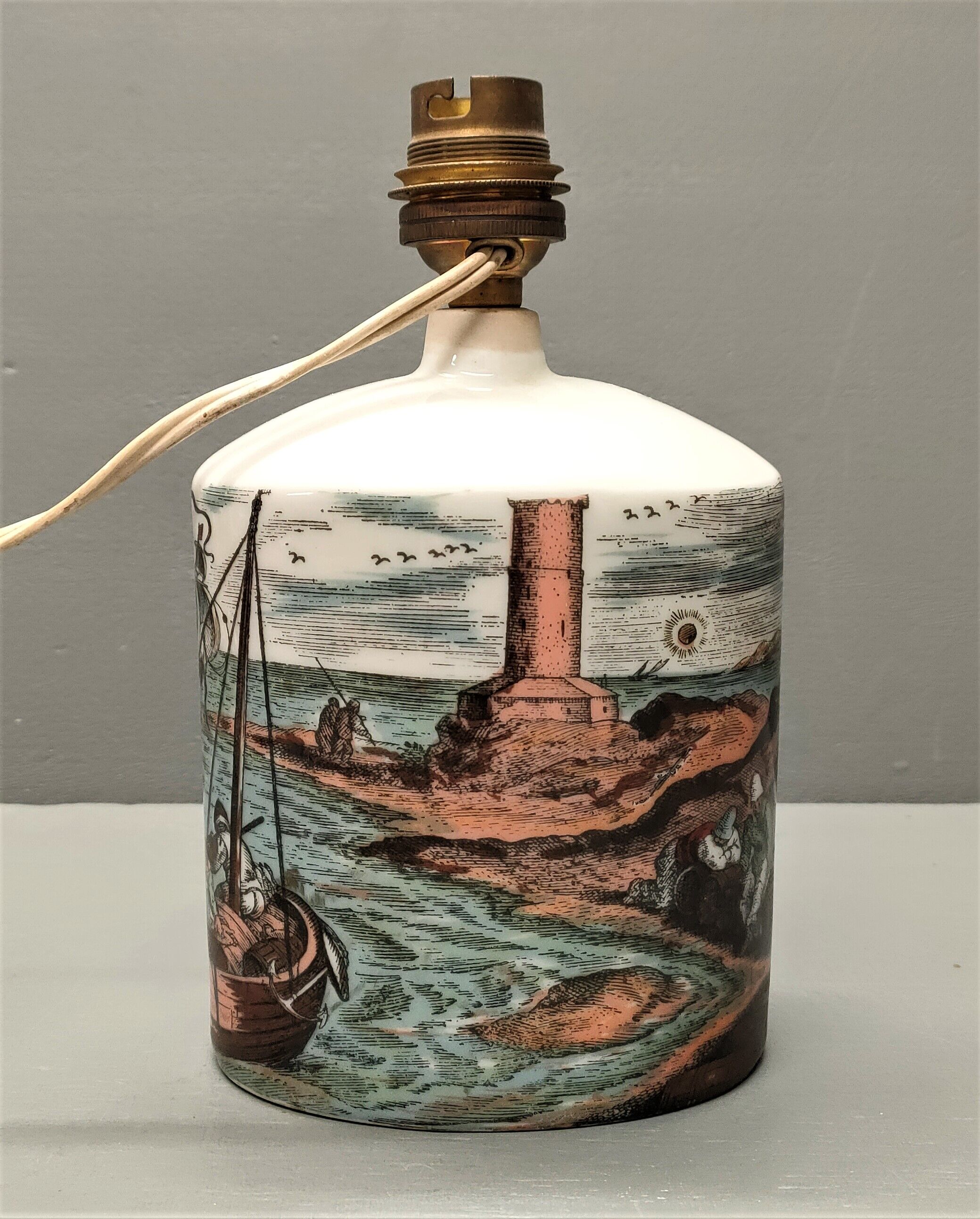 Vintage Florentine Ceramic Bedside Lamp Foot ~ 60s