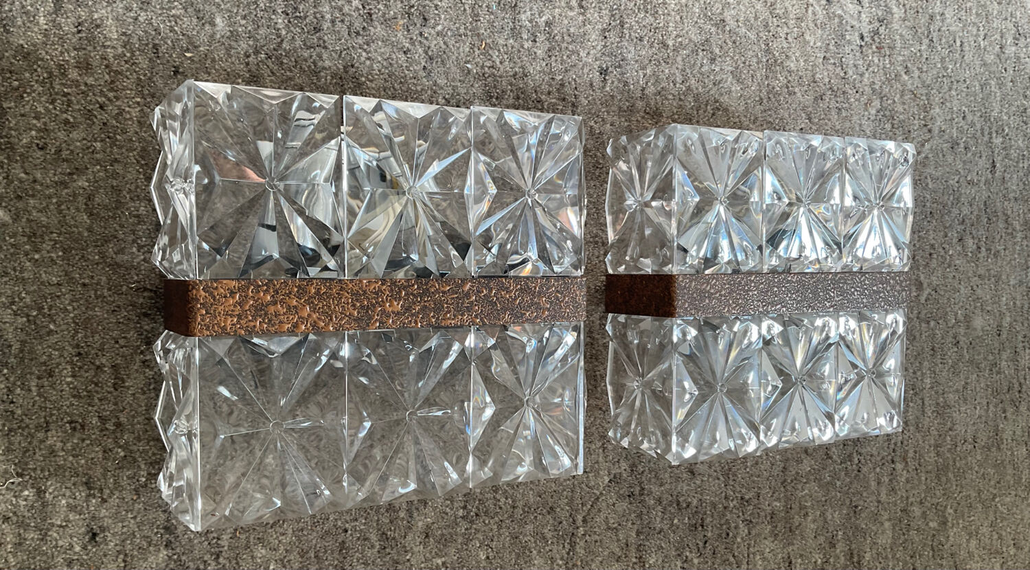 Pair of Erco wall lights from the 60s and 70s