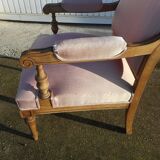 Fauteuil en noyer blond du XlXème siecle