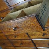 Antique apothecary furniture in oak France early twentieth century