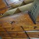 Antique apothecary furniture in oak France early twentieth century