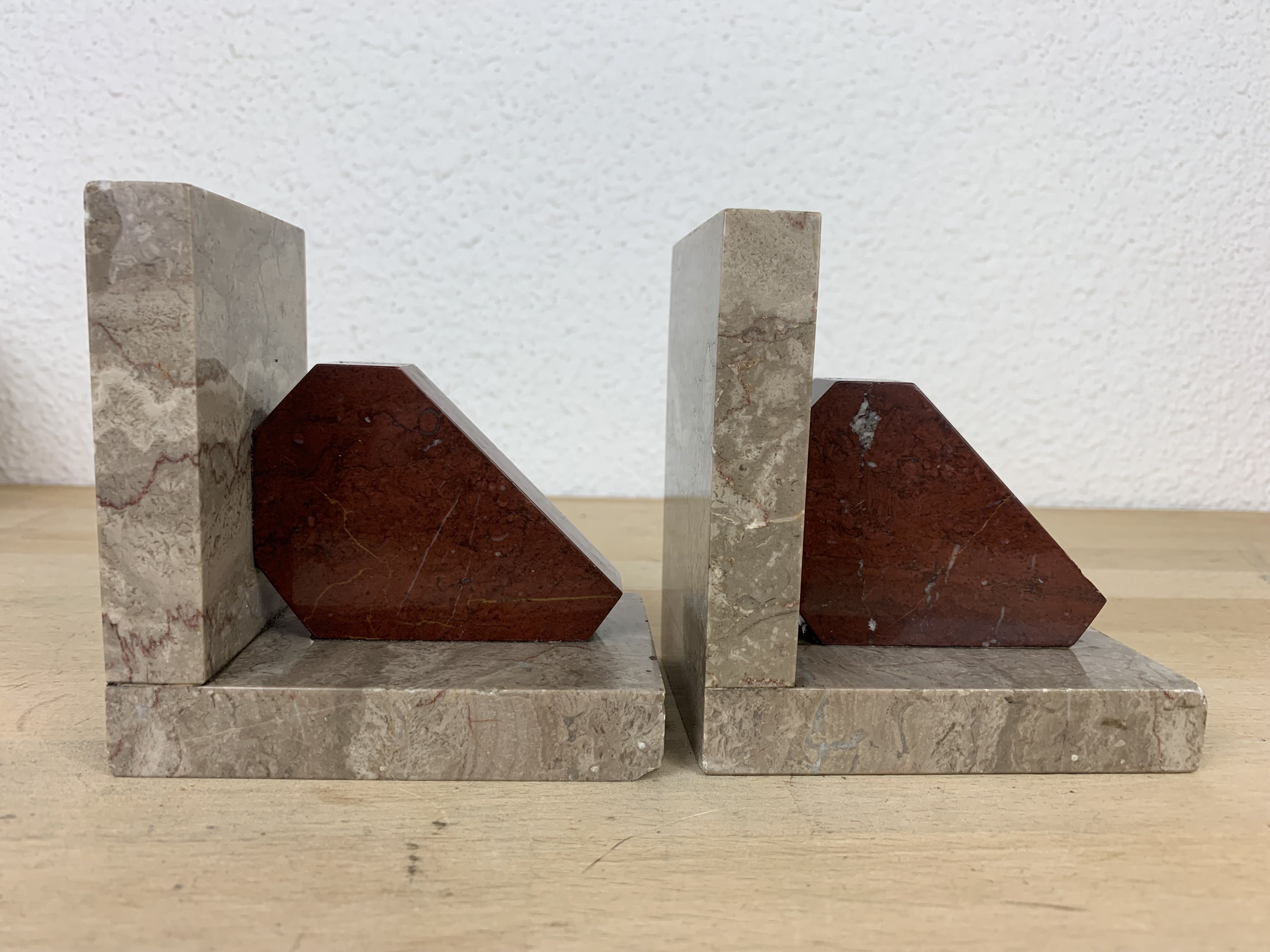 Pair of greenhouses geometric marble books art deco