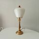 Art deco lamp in brass and opaline