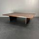 Low Japandi bamboo wabi sabi coffee table by Axel Vervoordt, Belgium 1980s