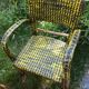 Ensemble table et fauteuils rotin et scoubidou