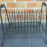 Vintage wrought iron magazine holder