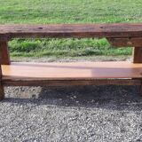 Old Wood Workbench, 1 Drawer and Shelf