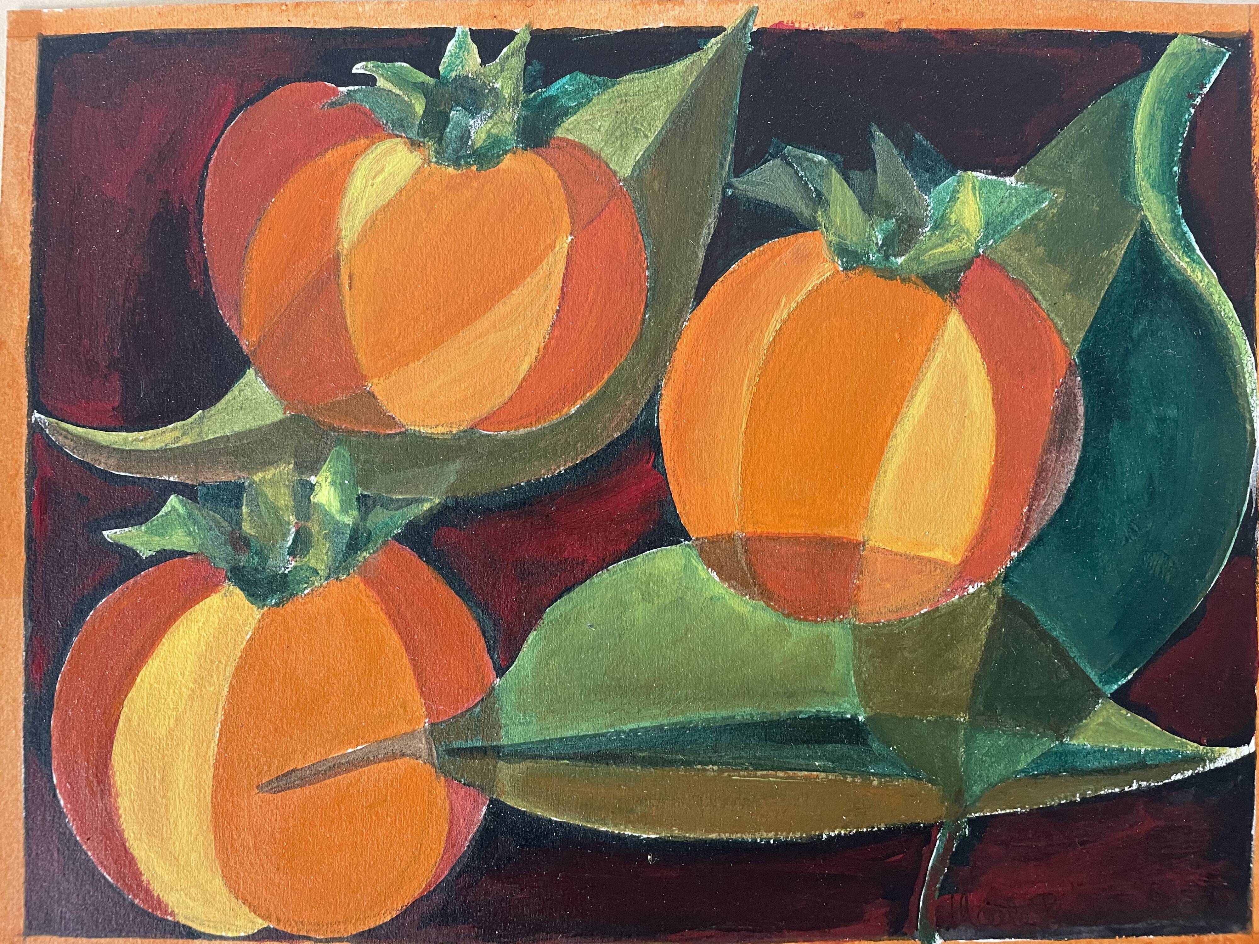 Gouache pumpkins Maïté Bournoud Schorp