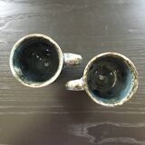 Paire de tasses bleu nuit