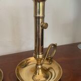 Pair of brass candle holders