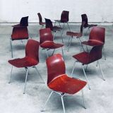 Mid-Century Design Stacking Chairs by Elmar Flötotto for Pagholz, Germany, 1960s, Set of 12