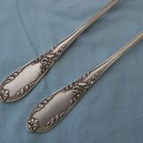 SFAM silver metal salad servers.