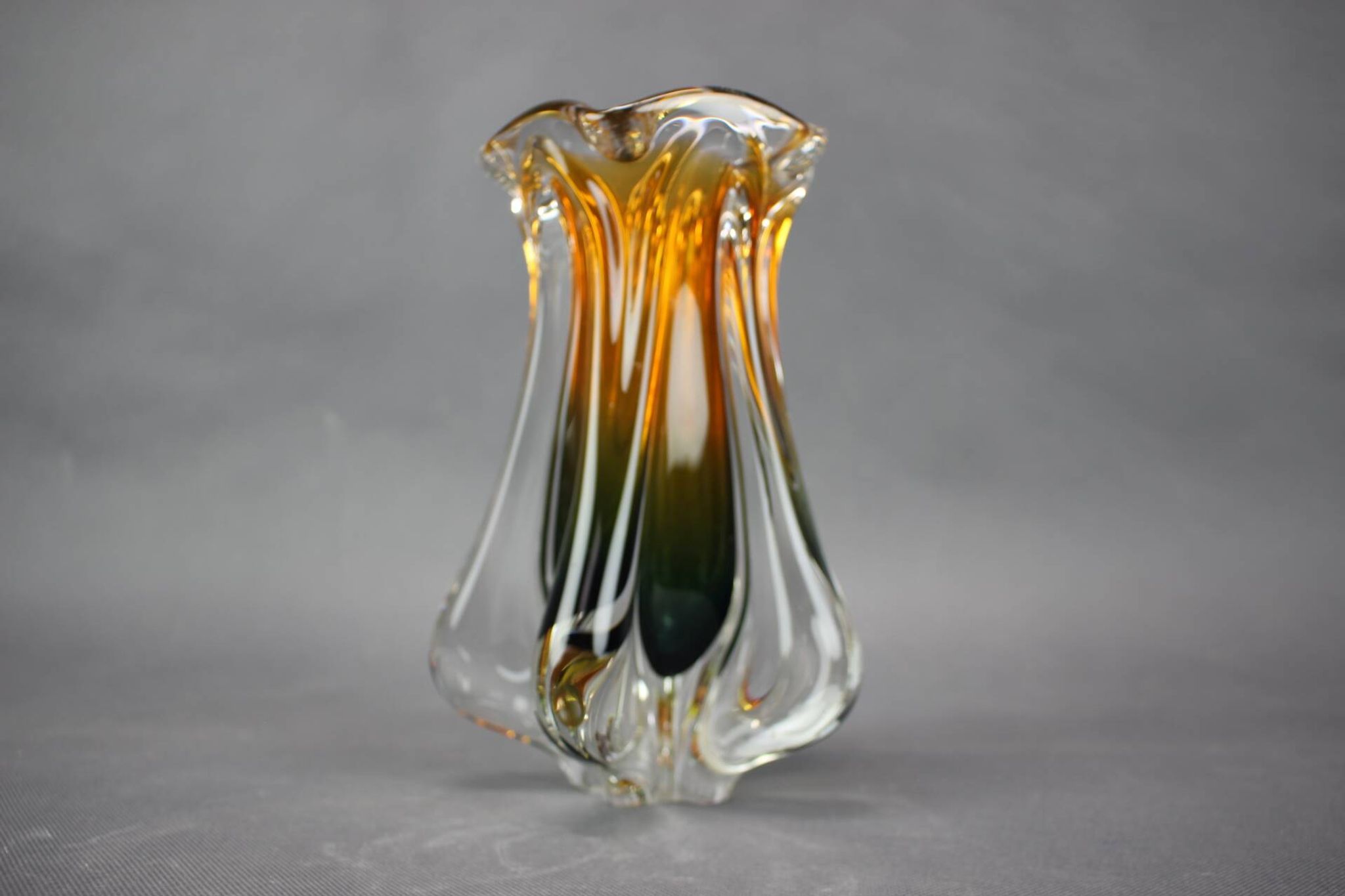 Bohemian art glass vase by Josef Hospodka for Chřibská Glassworks, 1960s