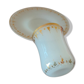 Goblet and its opaline plate