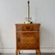 Base de lampe de table en laiton et verre vintage