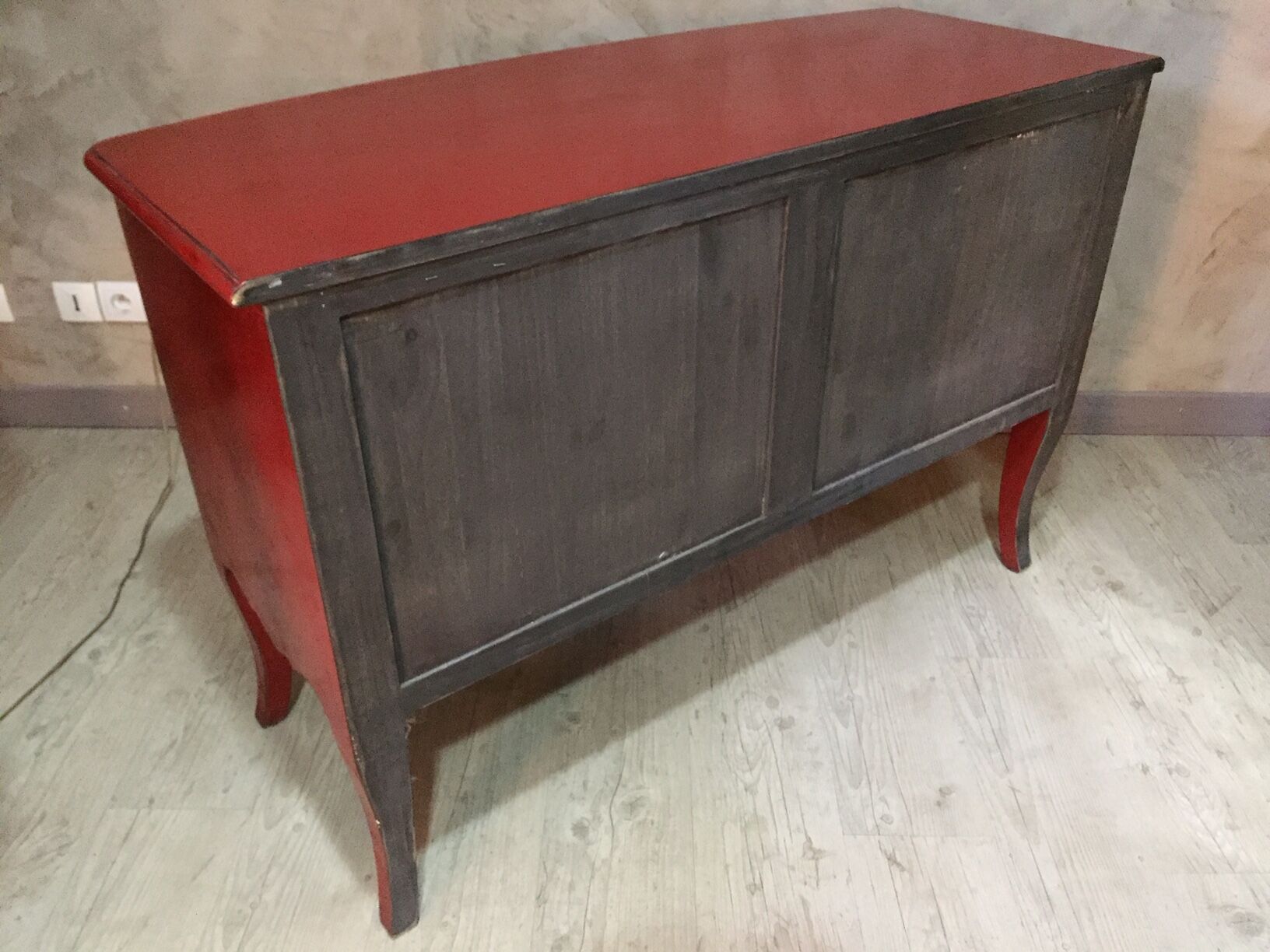 Regency style red dresser