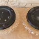 Pair of smoked glass ceiling lights