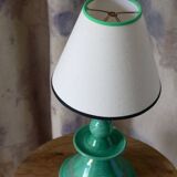 Green ceramic bedside lamp