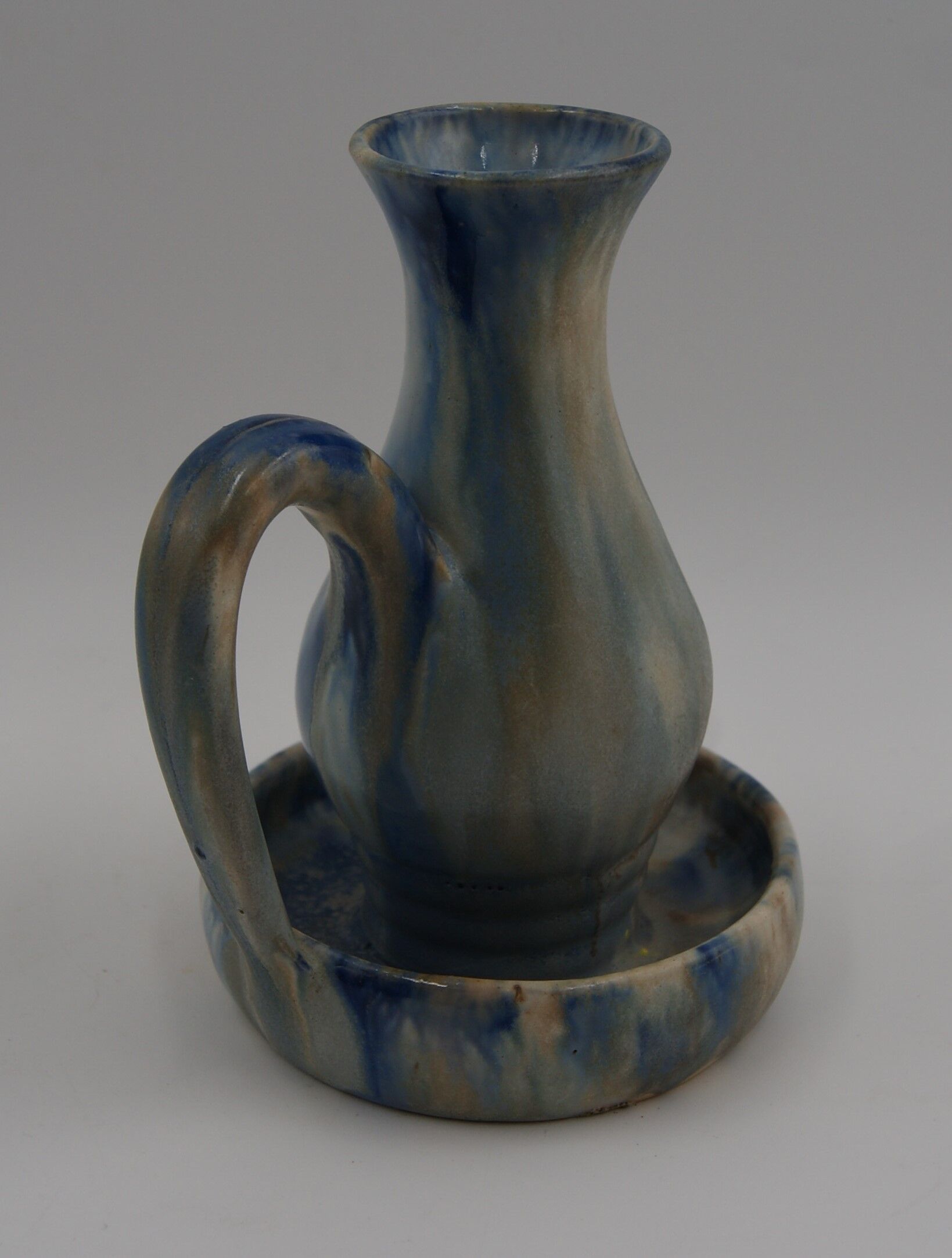 Candle holder flamed sandstone Dubois vintage