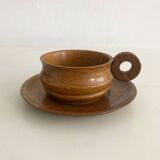 1970's Vintage Teak Set of Cups
