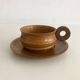 Ensemble de tasses en teck vintage des années 1970