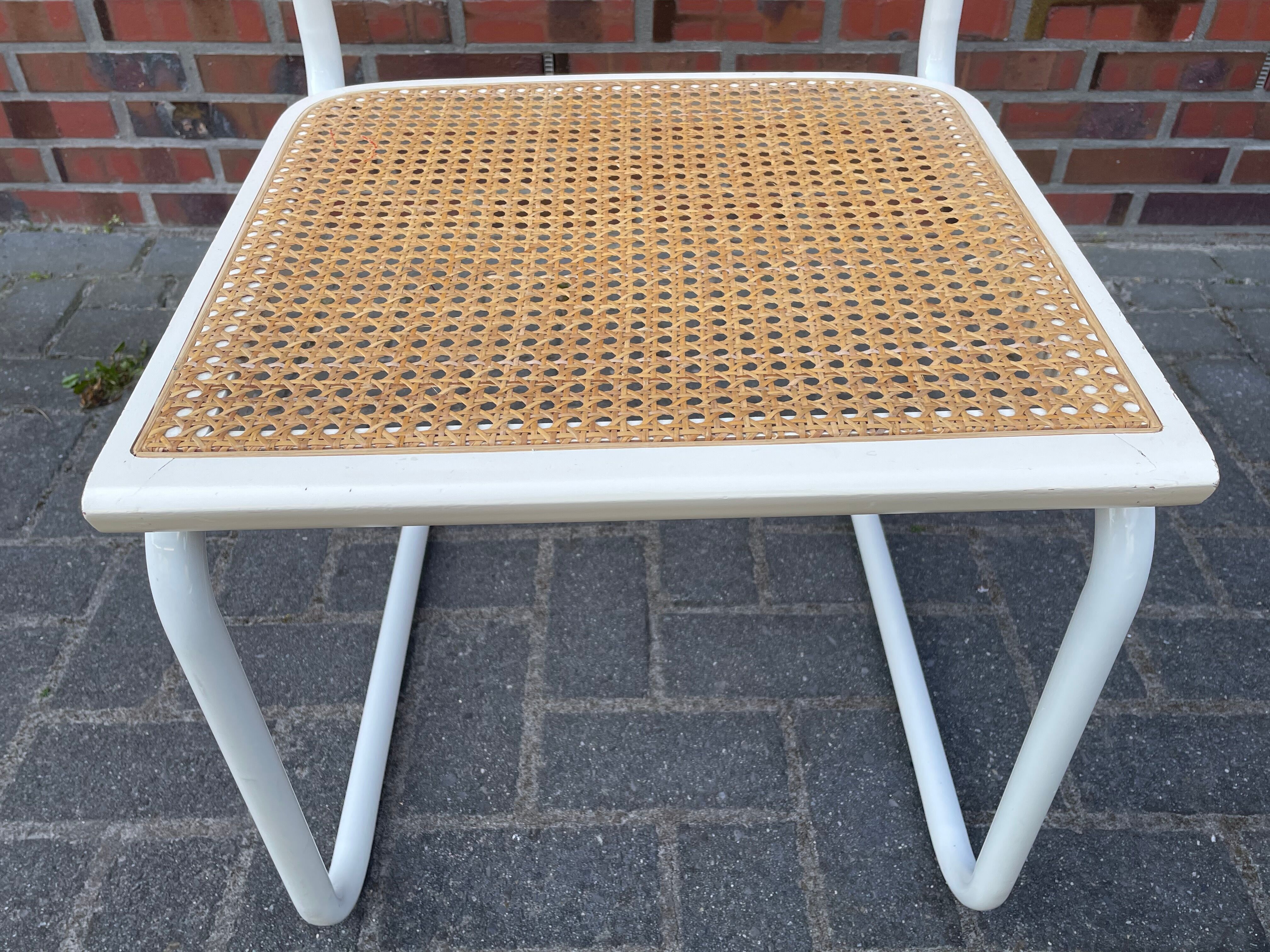 Cesca dining room chair designed by Marcel Breuer