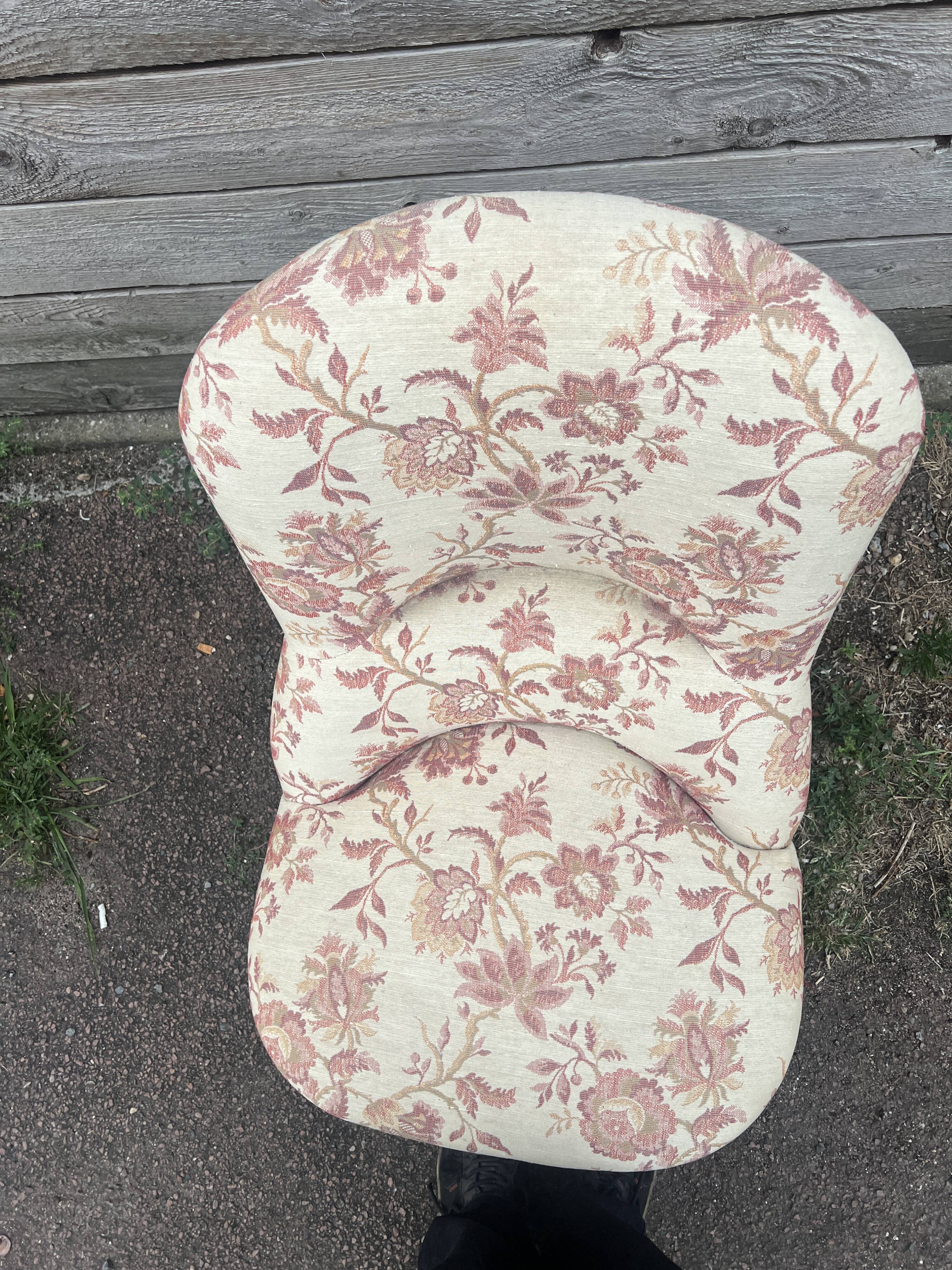 Armchair and pouf in Napoleon III style, Jean Roche