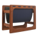 Danish magazine holder in teak and leather by Salin Møbler, 1970s