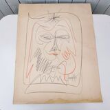 Drawing Gilbert Giuliani dit Gianangelli vintage
