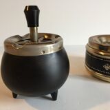 Set of 2 vintage mechanical ashtrays