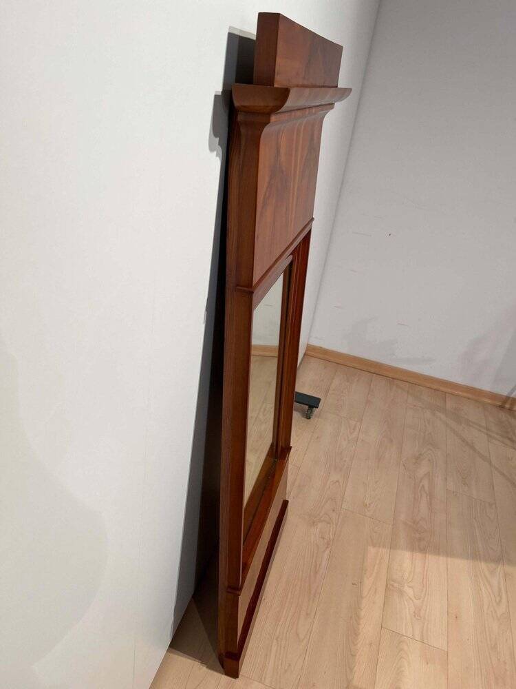 Biedermeier Wall Mirror in Cherrywood Veneer, South Germany, 1830s