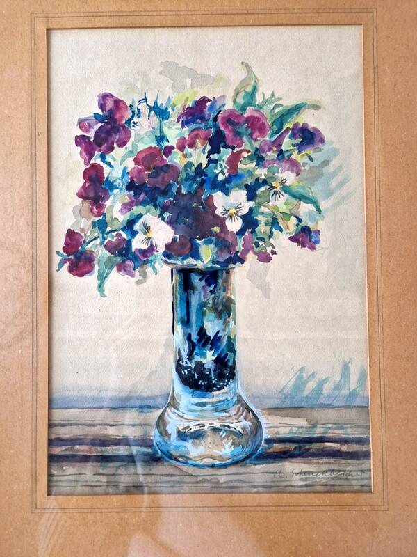 François Charles Schenckbecher (1887-1946) - Watercolor on paper - Flowers