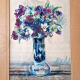 François Charles Schenckbecher (1887-1946) - Watercolor on paper - Flowers