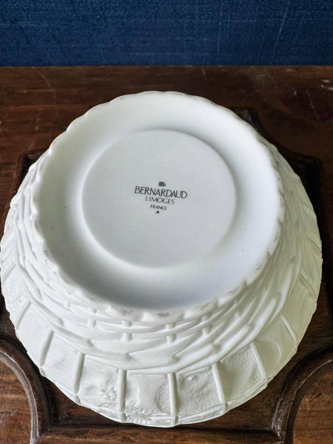 Bernardaud signed Limoges porcelain candle holder