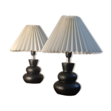 pair of ceramic bedside lamps Scandinavian design lampshade 33x25 electric chan