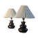 pair of ceramic bedside lamps Scandinavian design lampshade 33x25 electric chan