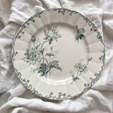 Round ironstone dish “Pavots” Choisy le Roi