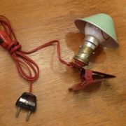 Metal "mushroom" spot clip lamp, 1950s