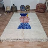 Handmade wool Berber rug 250 x 150 cm