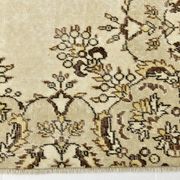 Tapis turc vintage vert clair et crème, 162 x 259 cm
