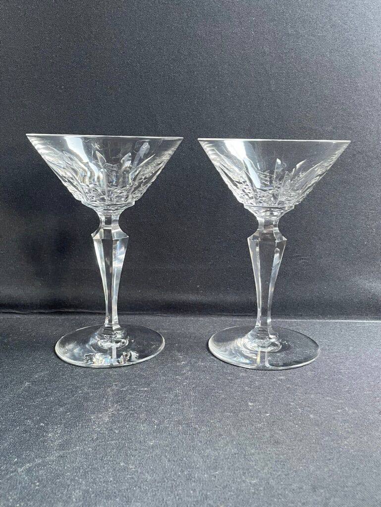 2 champagne glasses stamped Baccarat - Service Austerlitz