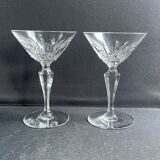 2 champagne glasses stamped Baccarat - Service Austerlitz