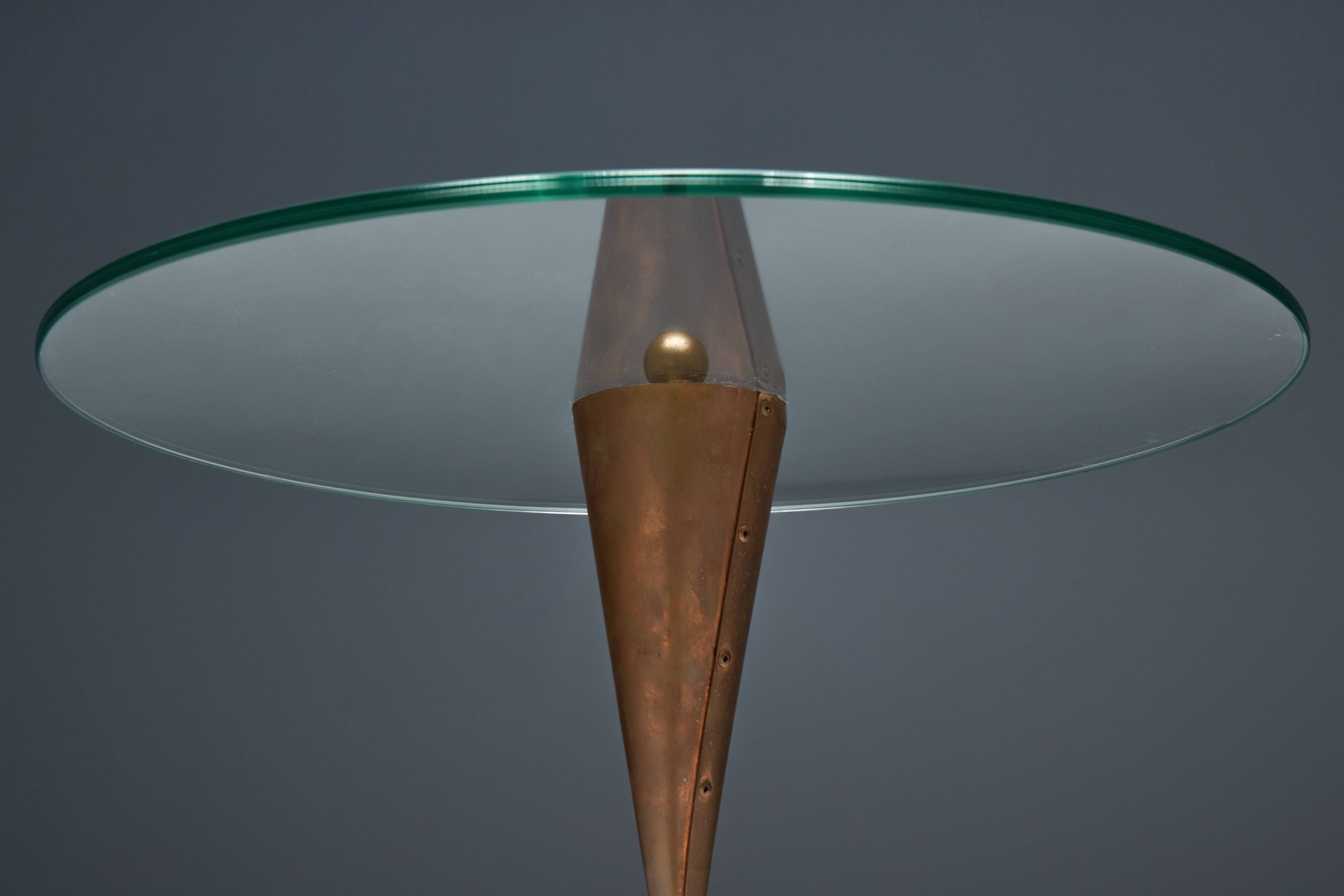 Conical Copper Side Table, France, 1970s