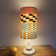 Afro-pop table lamp with Kente wax print