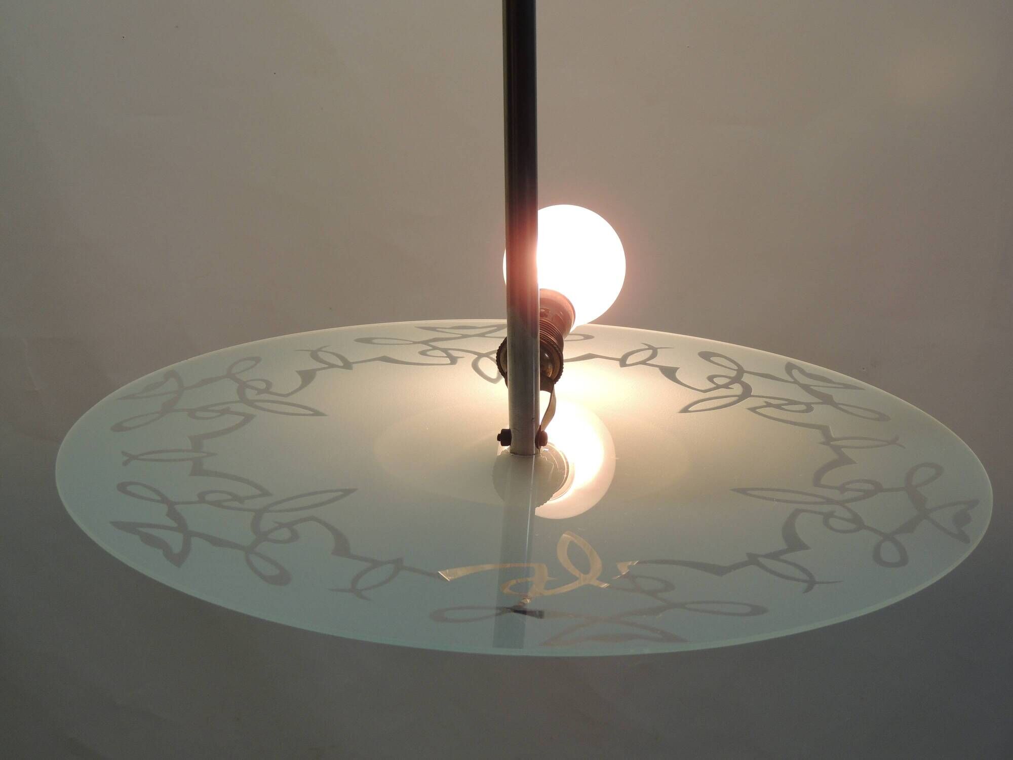 Glass pendant lamp 1930 /art deco/vintage/chandelier palette
