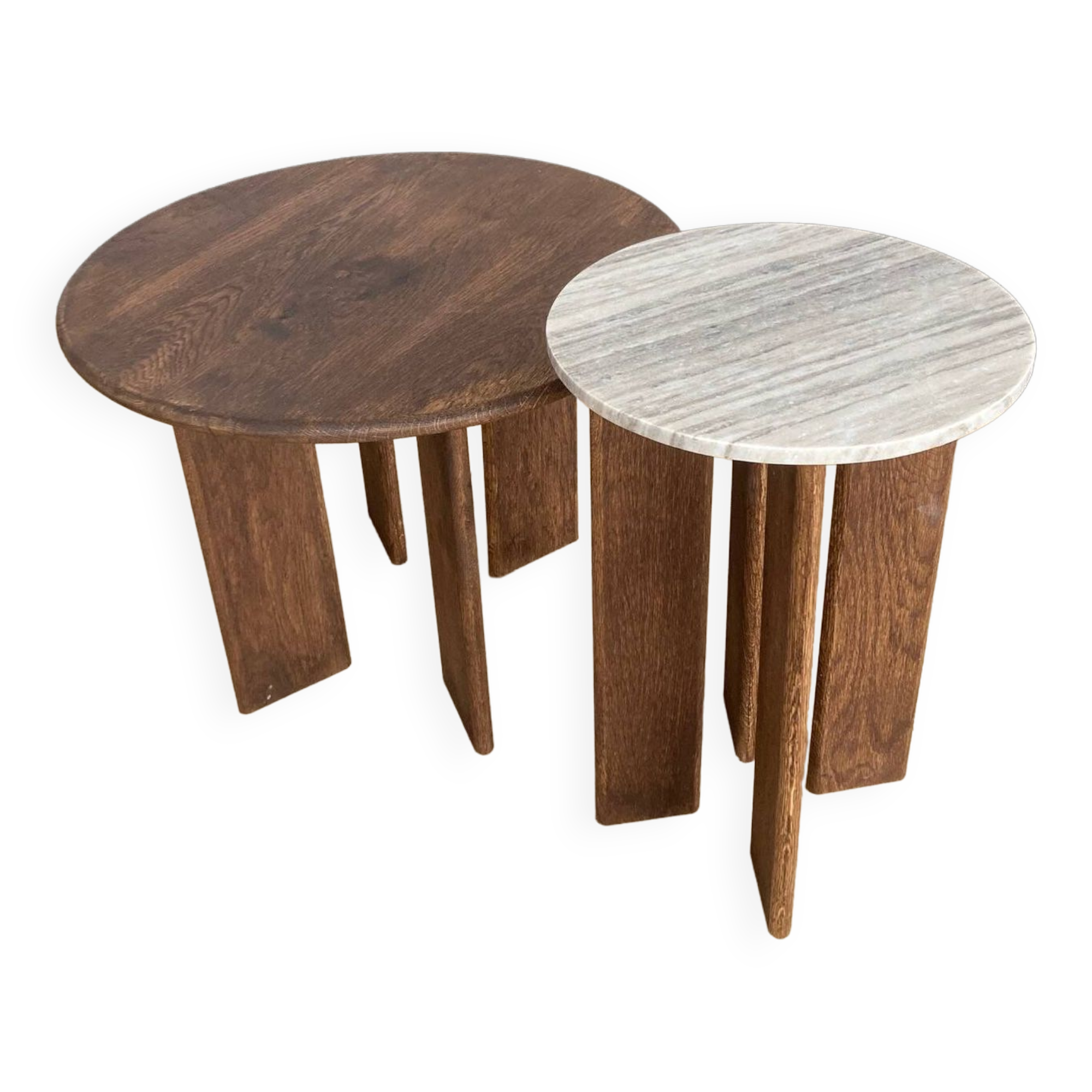 Minimalist style nesting coffee table