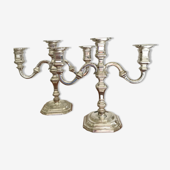 Pair of silver candlesticks.W.Germany.