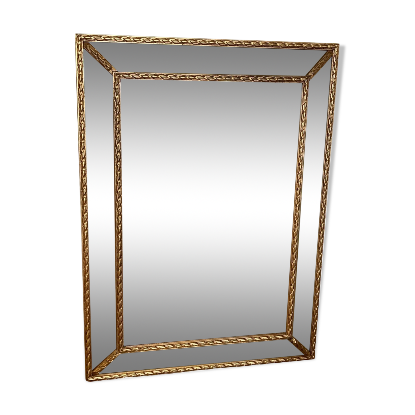 Beveled beaded mirror
